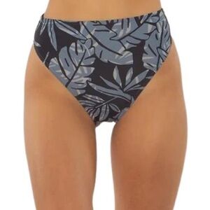 SISSTREVOLUTION TEAGAN KNIT HIGH WAIST BIKINI BOTTOMS IN DEEP NAVY